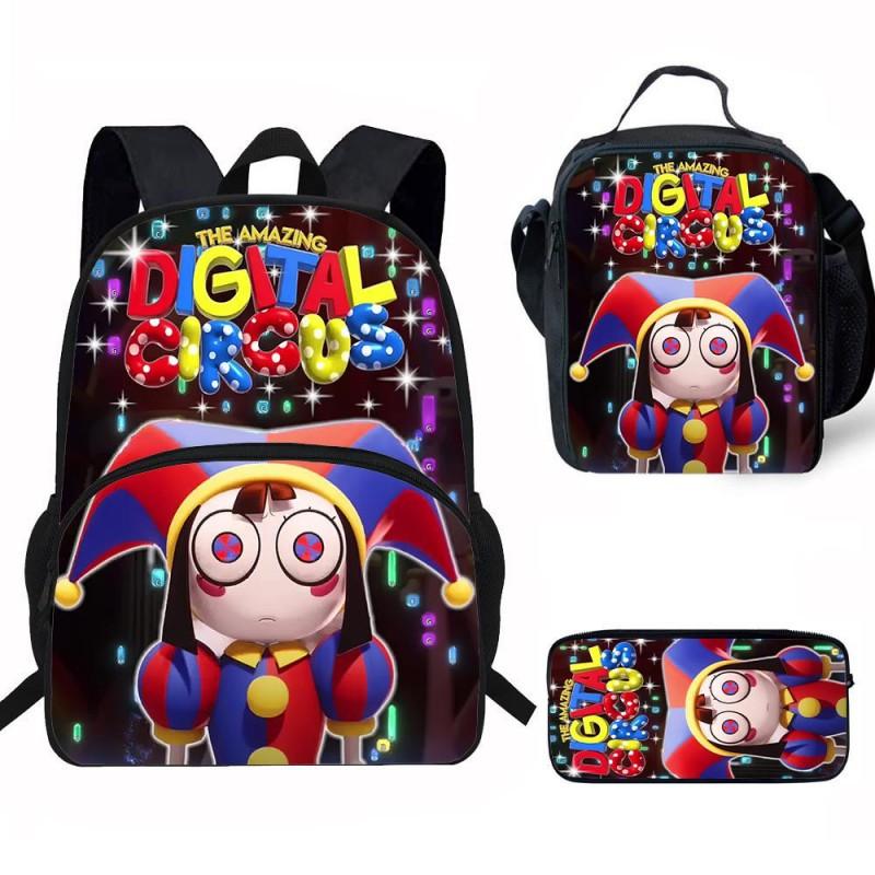Kids Cartoon Backpack Set Elementary School Students With Lunch Bag Pencil Case - Lightweight Ergonomic Oxford Fabric