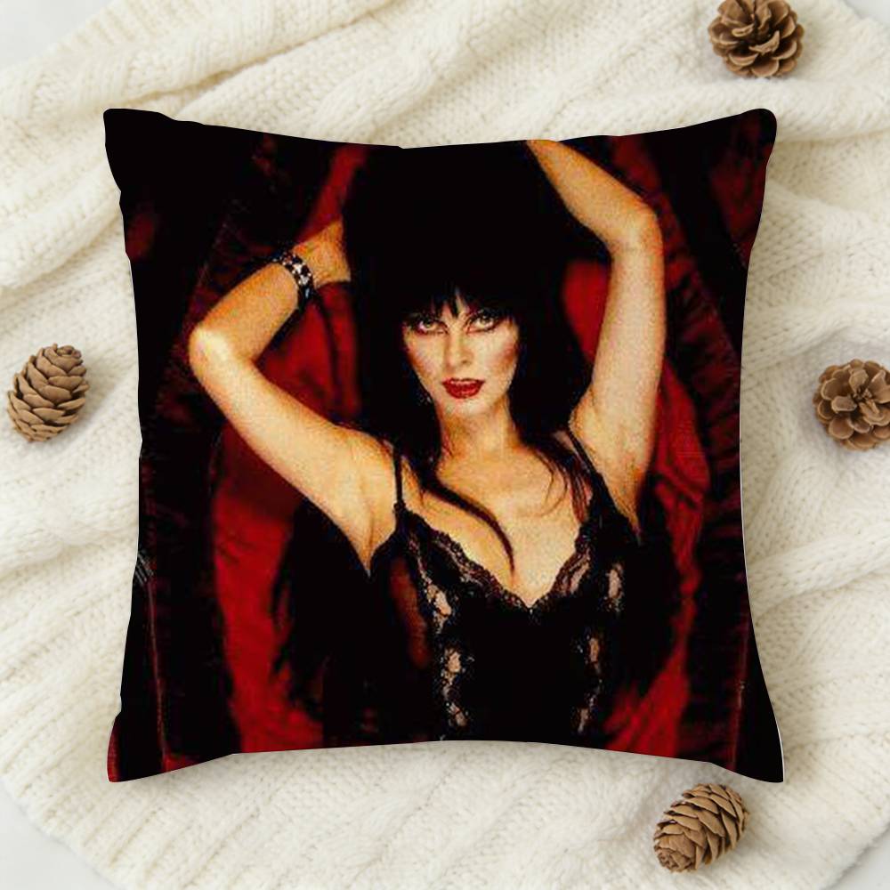 pc Film EElvira MMistress Of The DDark Doublesided Printed Square Decorative Cushion Cover for Sofa Living Room Home Decor
