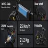 Electric Bike DYU A1F Pro 16" 250W Motor 7.5AH Foldable E-Bike Max Range 60Km Load 120Kg Black