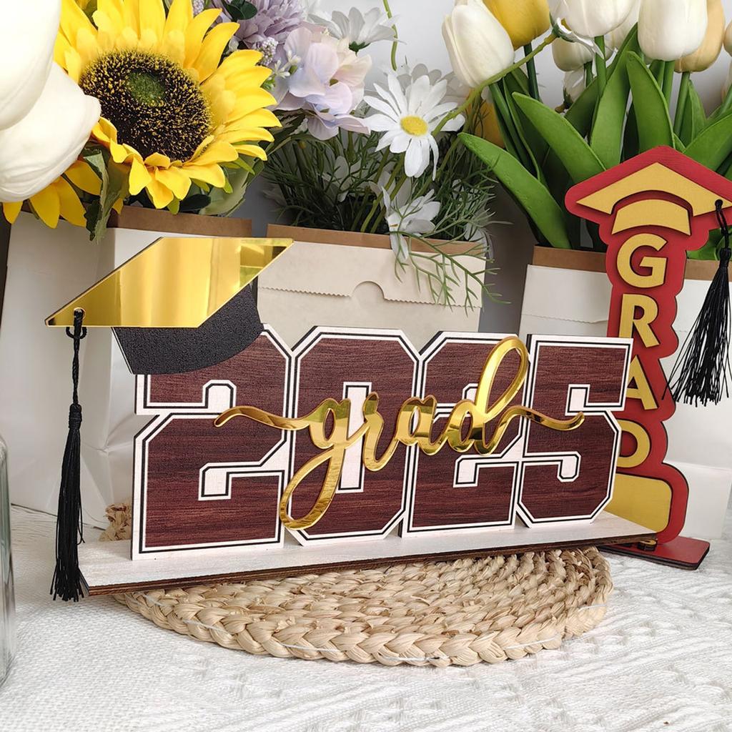 Трехмерные деревянные праздничные украшения для выпускного сезона 2025 года Подарки на выпускной сезон