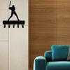 1pc Baseball Batter Sport - Key Hooks Holder Wide Metal Wall Art Iron Crafts, Wall Hanging,Coat Rack Storage Organizer