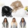 Floral Lace Triangle Scarf Soft Headband Hair Band Fashion Bandana Kerchief  for Women