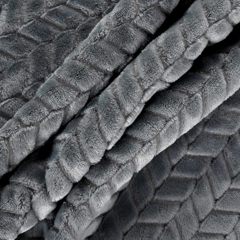 Двухслойное одеяло Lux Velvet Jacquard - теплое покрывало из фланели и овчины