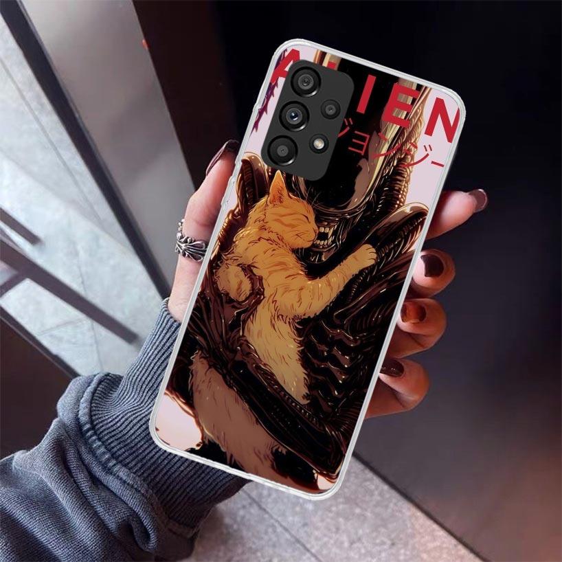 Cool A-Alien X-Xenomorph Phone Case For Samsung Galaxy A52 A51 A50S A32 A22 A12 A02S A72 A71 A31 A70 A30S Note 20 Ultra 10 Plus