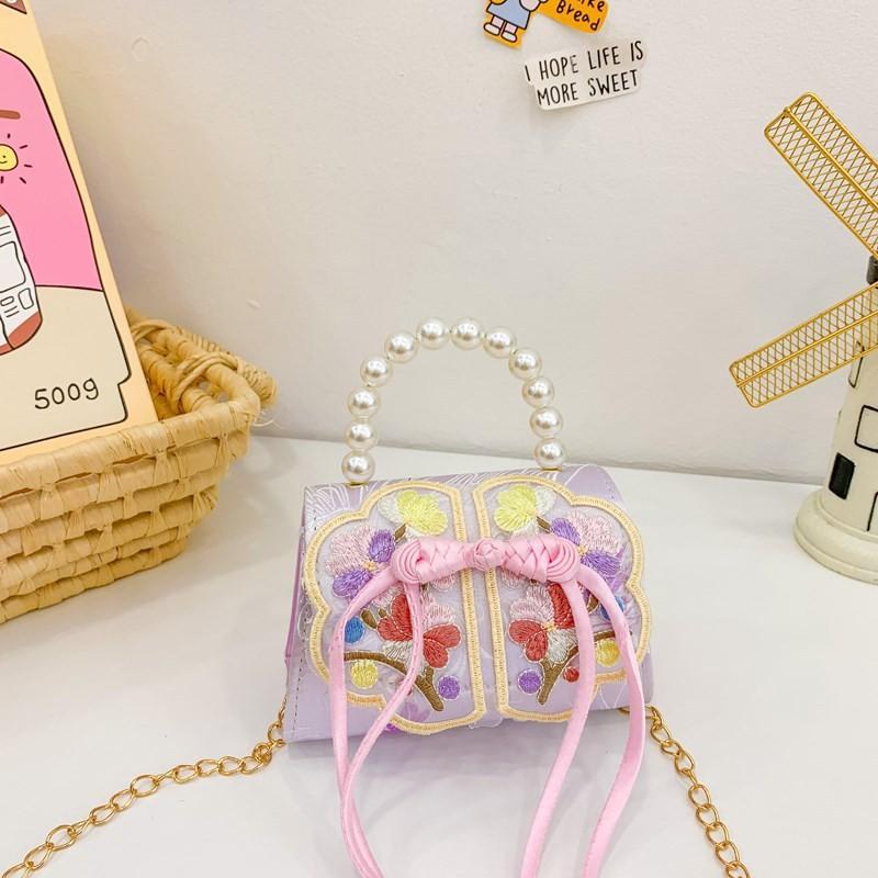 Handbag Fashionable Childrens Featuring Delightful Bow And Chic Details Pearl