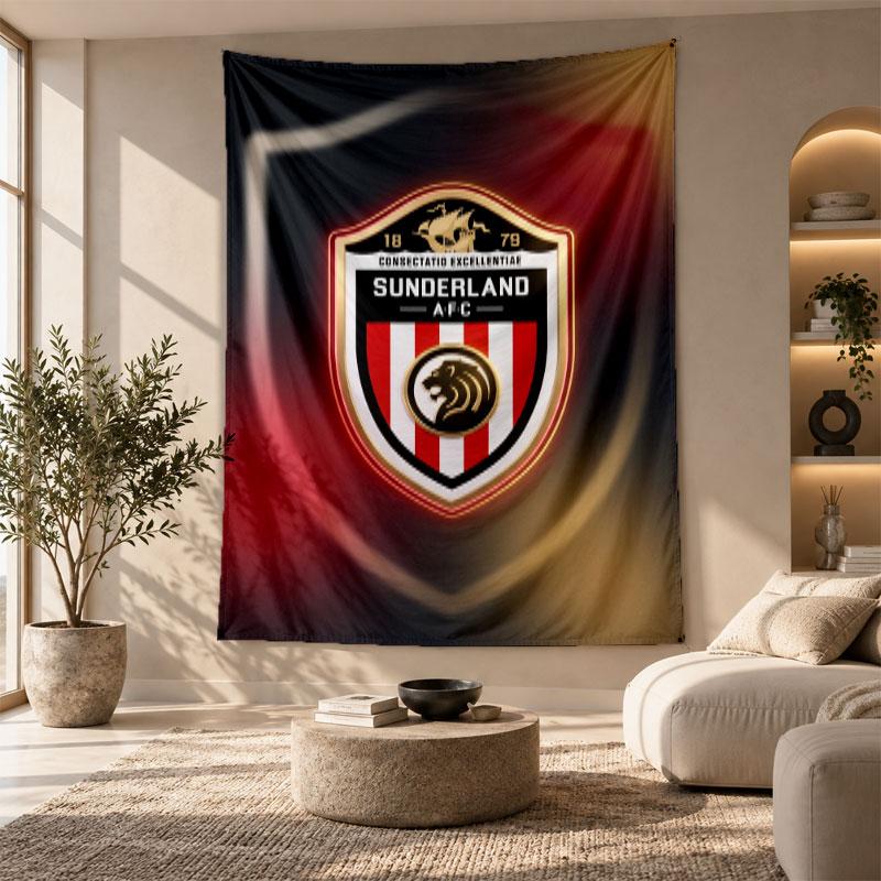 Decorative Tapestry,Sunderland Football Printed Wall Art, Lightweight Wall Hanging For Bedroom Background