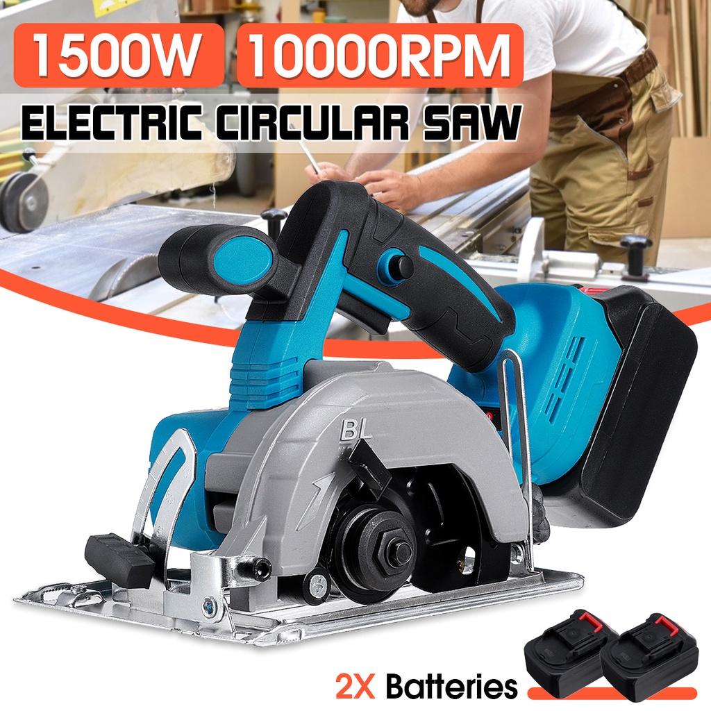 11000PRM 1500W Circular Saw Cordless Electric Saw Wood Cutters 125mm Electric Jigsaw Woodworking Tools with Battery