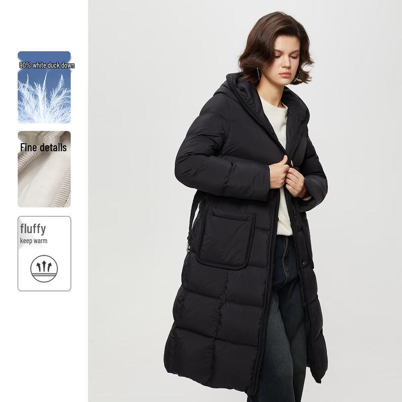 Women's Winter Loose Long Hooded Down Jacket