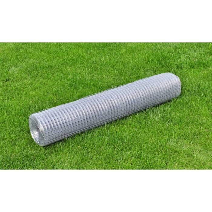 VidaXL Grillage Métallique Carré 1x25 m Fil Galvanisé Épaisseur 0,9 mm Jardin 140432