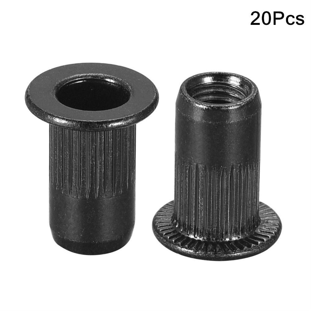 20Pcs Carbon Steel Zinc-Plated Threaded Insert Nut M3 M4 M5 M6 M8 M10 M12 Knurled Nuts
