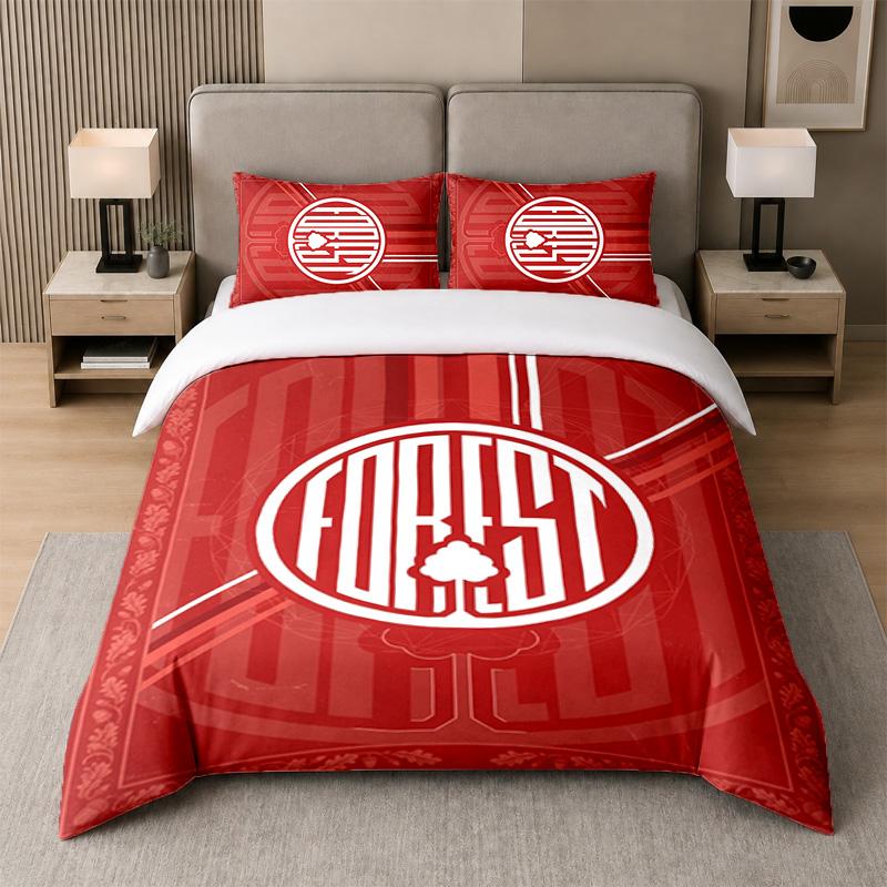 3Pcs Bedding SetNottingham Forest Soft Bed Sheet and Two Pillowcases Home Bedroom Decor
