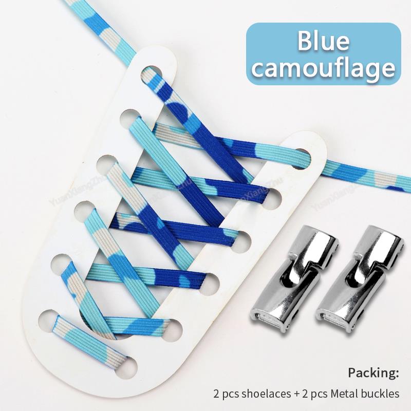 New Cross Lock Shoelaces Without Ties Rainbow Elastic Laces Sneakers Kids Adult No Tie Shoe Laces 8MM Width Flat Boots Shoelace