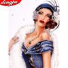 Diamond Painting Woman Full Square Drill Display Diamond Embroidery Portrait Crystal Painting