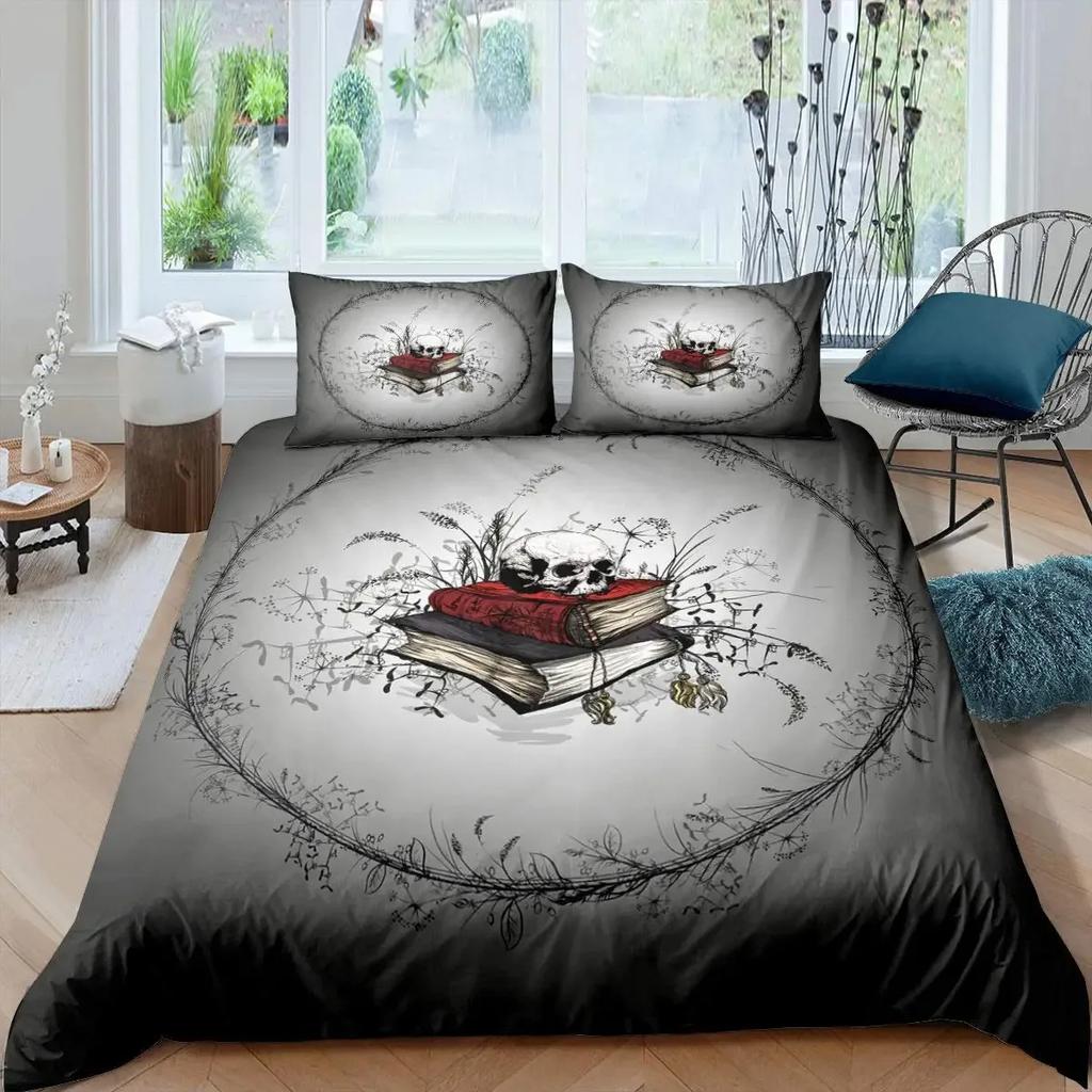 Books Lovers Gift Duvet Cover Set Full Size,Readers And Literary Lover Bedding Sets,Vintage Librarians Bookshelf Comforter Cover