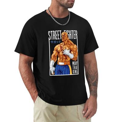 Футболка Street Fighter Sagat Футболка Большого Размера Простая Футболка