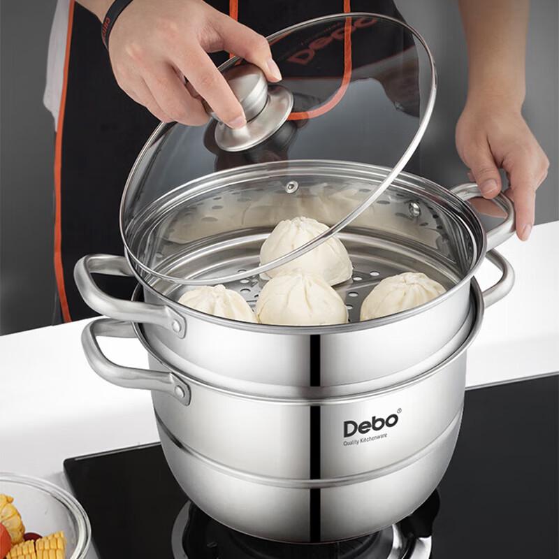 Debo Sophie 28см Двухслойная Кастрюля-пароварка из нержавеющей стали 304