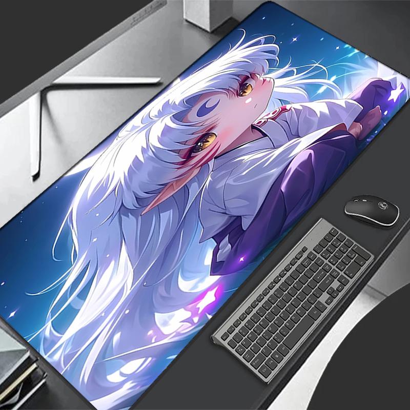 Inuyasha Theme Premium Non-slip Mouse Pad with Stitched Edges,Durable Rubber Material,for Desktop & Gaming Great Gifts