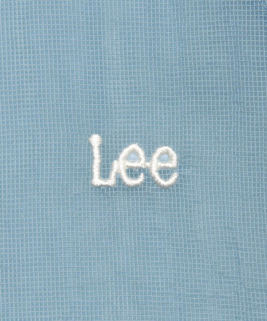 Женская нейлоновая ветровка Lee с коротким рукавом и капюшоном, светло-голубая