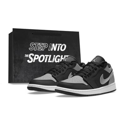 Кроссовки Air Jordan 1 Low Skateboard Обувь Унисекс Черно-серые 553558-132(Team162-SBOX)