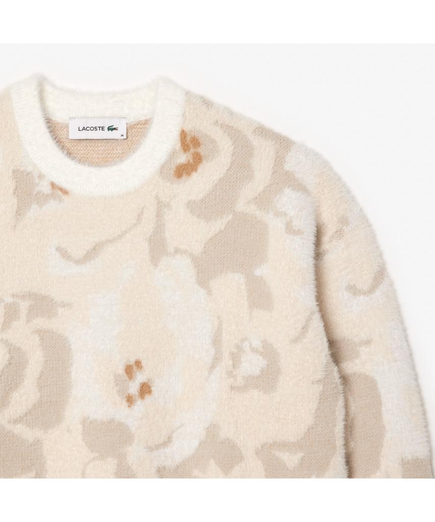 LACOSTE Women'S Flower Jacquard Intarsia Sweater Af2587-54N Id2