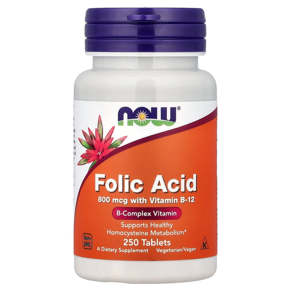 Now Foods Folic Acid 800mcg 250 Tablets