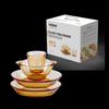 Platinum Collection 4-Piece Borosilicate Glass Dinnerware Set