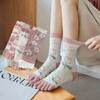 Cotton Boot Socks Women Women Autumn And Winter Five Finger Socks Pure Cotton Toe Socks Print Winter Warm Socks Christmas Gift