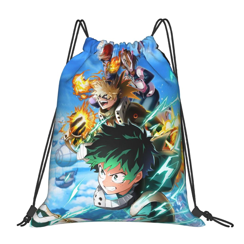 Индивидуальная сумка-мешок My Hero Academia для мужчин и женщин, портативная спортивная сумка для спортзала, Шото Тодороки, сумка-рюкзак для покупок и хранения