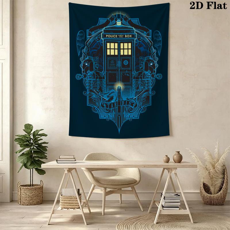Digital print TARDIS art Pattern Home Decor Tapestry, Wall Hanging, Decorative RV Wall Cloth.XGT0914503