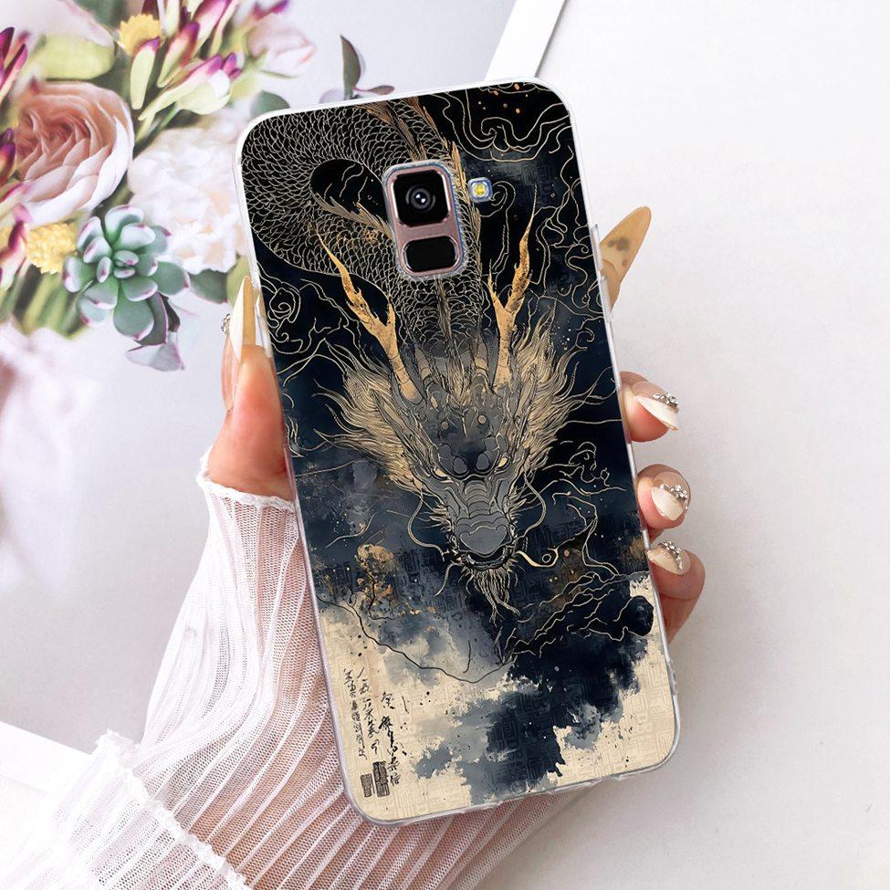 Прозрачный чехол для Samsung Galaxy A8 Plus 2018 SM-A730F Чехол для телефона Samsung A8 Plus 2018 Чехол Милый Модный Забавный Крутой Расписной