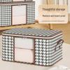 Houndstooth Handheld Quilt Storage Bag - Multifunctional, Dustproof Organizer