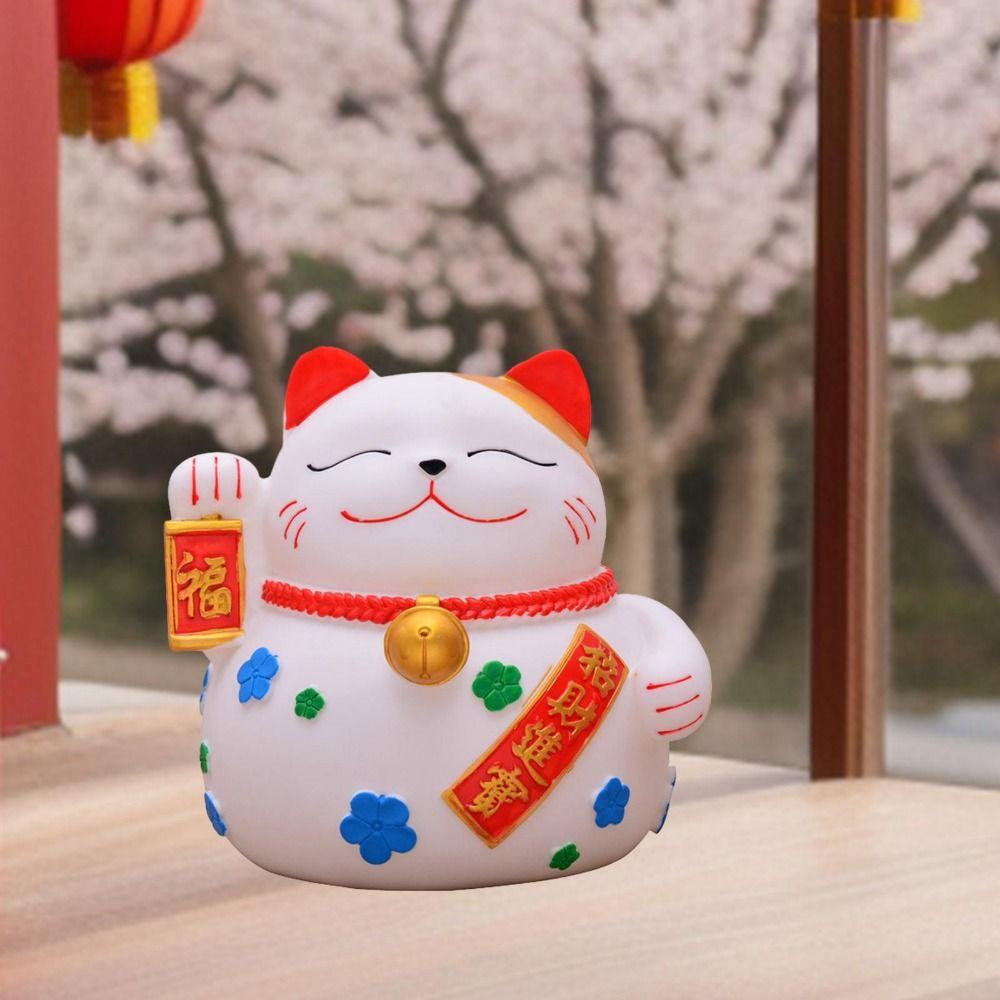 Cute Lucky Cat Piggy Bank Washable Animal Ornaments Cartoon Cat Shape Saving Box  Living Room