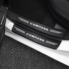 JOT2 Car Door Sill Protector Welcome Pedal Cover Anti-drity Anti-scratch Strip Protective Strip For JEEP Compass accessories fashion
