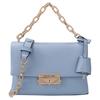 Michael Kors MK Cece 18 Сумка через плечо с металлическим логотипом и застежкой-защелкой Полиэстер Маленькая женская сумка через плечо Светло-голубой 35F2G0EC5O-PALEBLUE