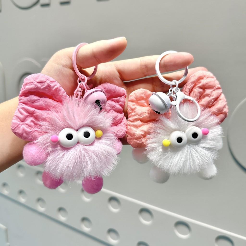 Плюшевый Уникальный Брелок в Виде Угольного Шарика с Бантиком Элегантный Аксессуар Для Школы Путешествий И