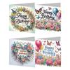 4/6/8/12pcs DIY Diamond Painting Greeting Card Set Diamond Art Handmade Cards for Xmas Birthdays Thanksgiving & Special Occasion