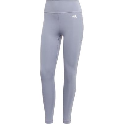 adidas Леггинсы для фитнеса Essentials высокой интенсивности 7/8 со средней посадкой, женские брюки серебристо-серого фиолетового цвета IC8301