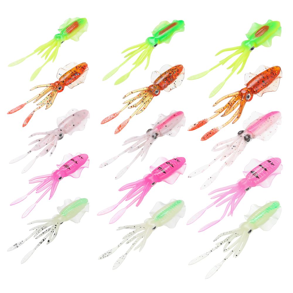 1Pcs 5 Color 10/12/15cm Swimbait Soft Bait Fishing Lure Artificial Lures Squid Baits