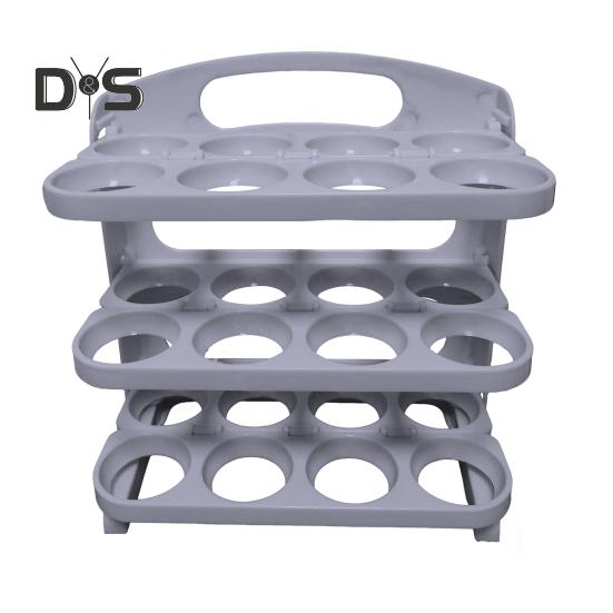 Egg Storage Container Large Capacity Food Grade BPA Free Foldable Design Portable Egg Holder Refrigerator Tray