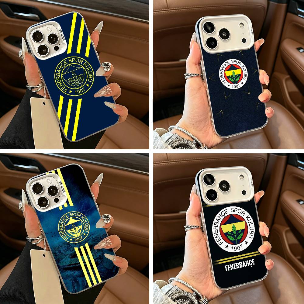 1907-Турция F-Fenerbahce Чехол для телефона для IPhone 17 Air 16 15 14 13 12 11 Pro Max Белый Серебристый Жесткий чехол