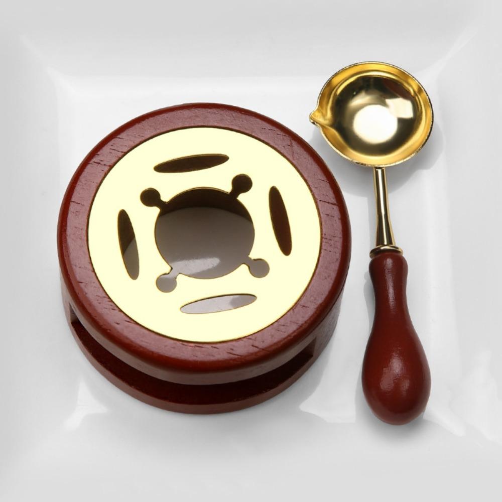 Печь для плавления воска из массива дерева Винтажный нагреватель для плавления восковых гранул для 2/3 шт. Свадебных приглашений