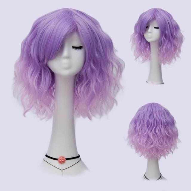Short Bob Cosplay Wig for Women Synthetic Green Hair New Style Natural Supple Summer Heat Resistant Wig With Side Bangs