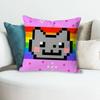 Cute NNyan Cat Anime Celebrity Merchandise AllMatch Printed Pillow Case Sofa Car Office Room Decoration Protector