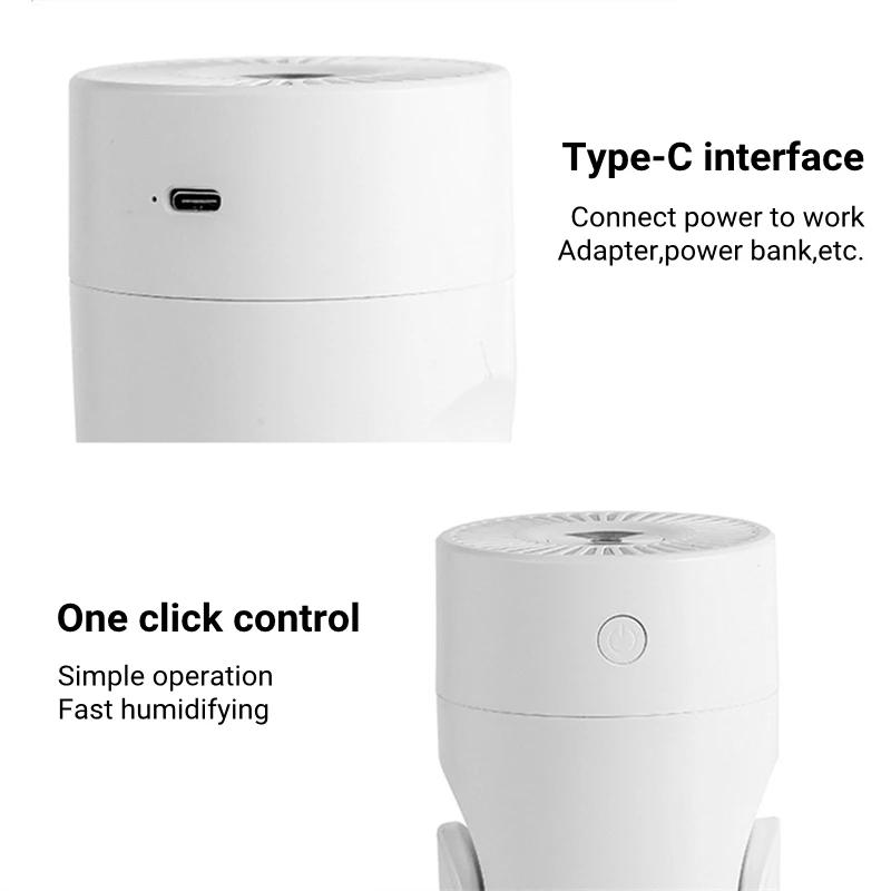 Увлажнитель воздуха с качающейся головой, очистка автомобиля, 220 мл, создатель тумана для прохладной воды, красочные ночные огни, USB, домашний бесшумный парогенератор