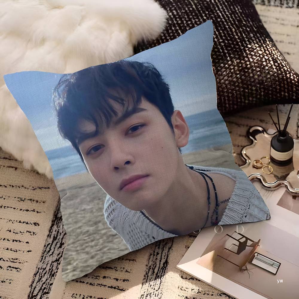 Kpop A-Astro Cha Eun Woo Personalized Pillow Dust Cover Bedroom Kids Party Decoration Pillowcase Birthday Children Gift