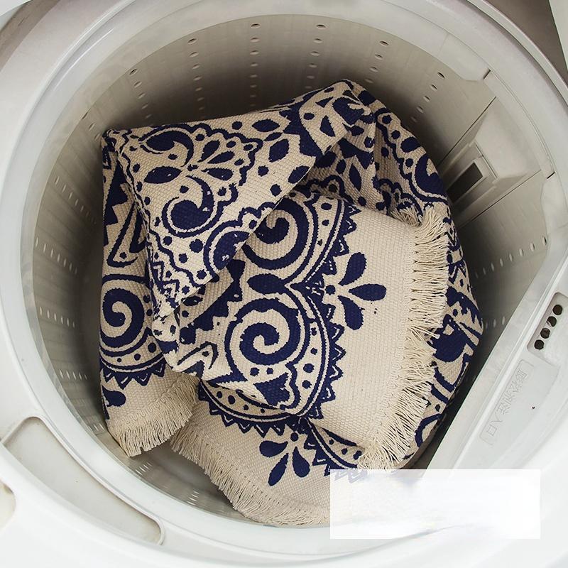 90 см богемный круглый хлопковый льняной ковер, нескользящий напольный коврик, ковры для гостиной, спальни, коврик для йоги, коврик для йоги, макраме, коврики