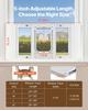 Cat Door for Window, Adjustable to Fit Window Width 686-813 mm, 4 Secure Lock Modes, Aluminum Frame and High-Transparency Glass, Magnetic Closure,