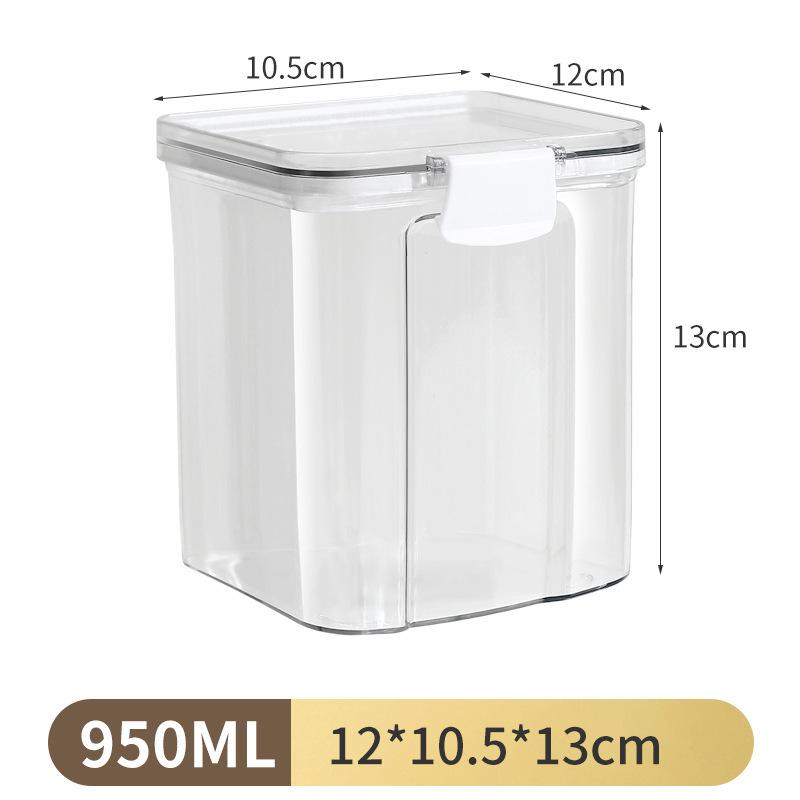 Square Grain & Snack Sealed Jar - Moisture-Proof Kitchen Storage Box