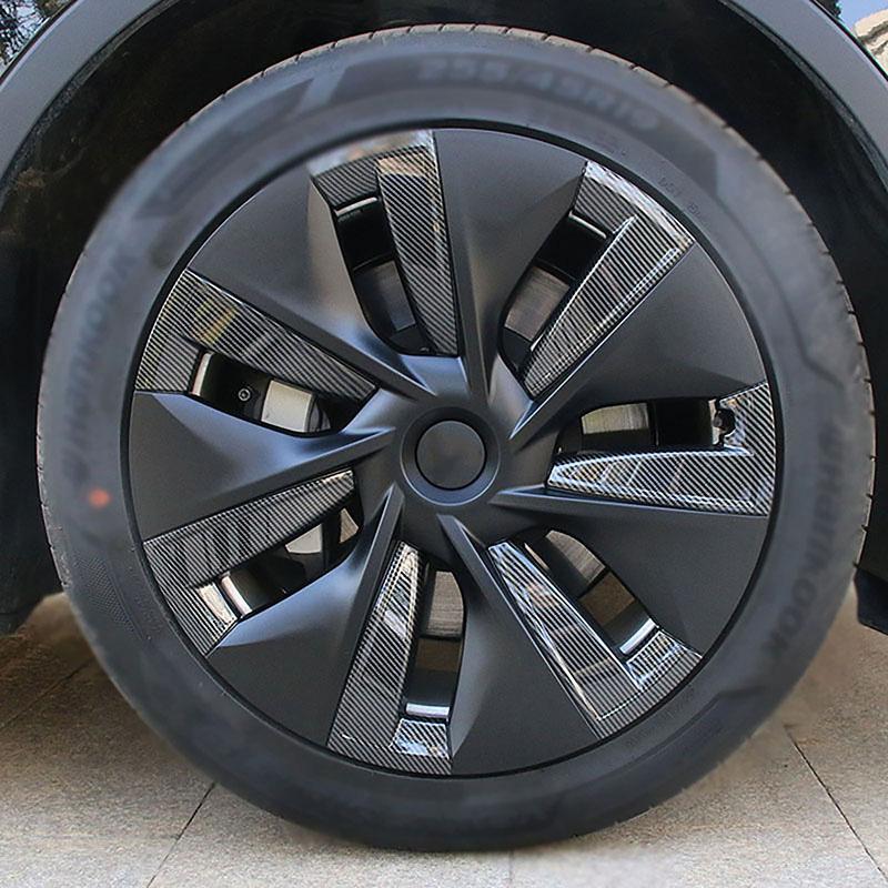 Для Tesla Hub Cover 19 дюймов 4 шт./компл. Auto Hub Cover Modification Decorative Protection Wheel Ring Подходит для Tesla Model Y 2020-2024