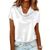 Женская модная повседневная цветная повседневная футболка с коротким рукавом